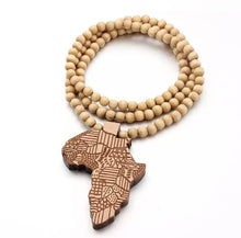 Load image into Gallery viewer, Rosary Wooden African Necklace (Unisex) Ivory
