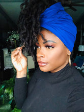 Load image into Gallery viewer, Solid Head Wraps (Blue)
